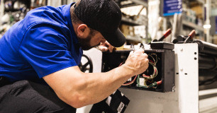 technician servicing equipment