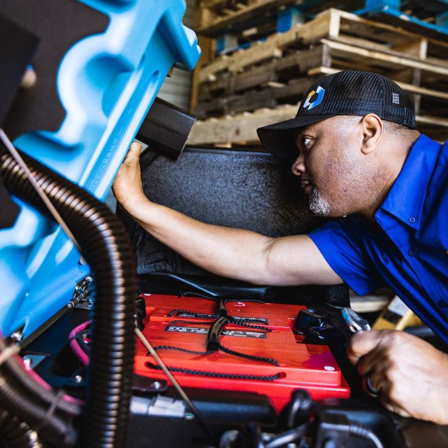 technician performing maintenance