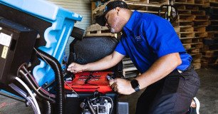 technician servicing equipment