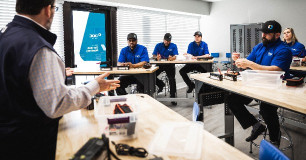 group of technicians receiving training at the DOC Services training center