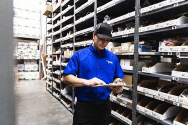 technician performing inventory management